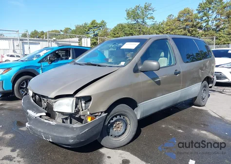 1999 Toyota Sienna Ce z USA, uszkodzony, nr VIN 4T3GF19C2XU143697